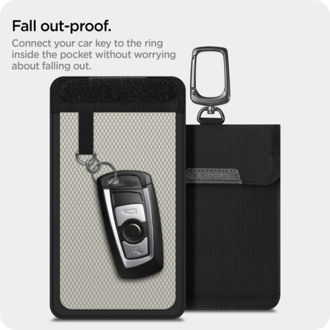 KLATKA FARADAYA SPIGEN POUCH KEYLESS RFID SIGNAL BLOCKER BLACK Spigen