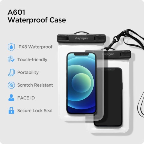 SPIGEN A601 UNIVERSAL WATERPROOF CASE 2-PACK CRYSTAL CLEAR Spigen