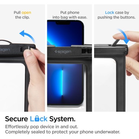 SPIGEN A601 UNIVERSAL WATERPROOF CASE BLACK Spigen