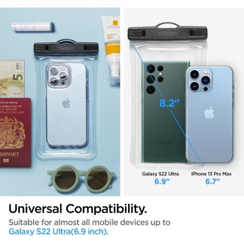 SPIGEN A610 UNIVERSAL WATERPROOF FLOATING CASE CRYSTAL CLEAR Spigen