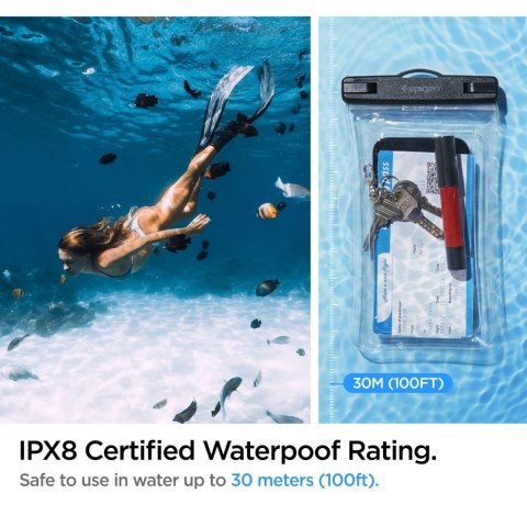 SPIGEN A610 UNIVERSAL WATERPROOF FLOATING CASE CRYSTAL CLEAR Spigen