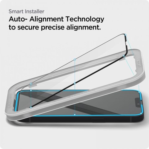 SZKŁO HARTOWANE SPIGEN ALM GLASS FC 2-PACK IPHONE 13 / 13 PRO / 14 / 16E / 17E BLACK Spigen