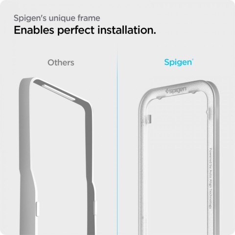 SZKŁO HARTOWANE SPIGEN ALM GLASS FC IPHONE 13 / 13 PRO / 14 / 16E / 17E BLACK Spigen