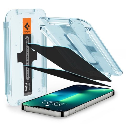 SZKŁO HARTOWANE SPIGEN GLAS.TR "EZ FIT" 2-PACK IPHONE 13 PRO MAX PRIVACY Spigen