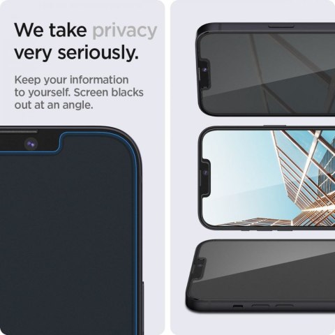 SZKŁO HARTOWANE SPIGEN GLAS.TR "EZ FIT" 2-PACK IPHONE 13 PRO MAX PRIVACY Spigen