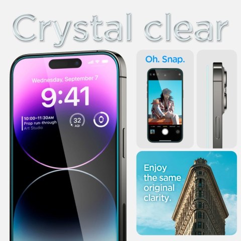 SZKŁO HARTOWANE SPIGEN GLAS.TR "EZ FIT" 2-PACK IPHONE 14 PRO CLEAR Spigen