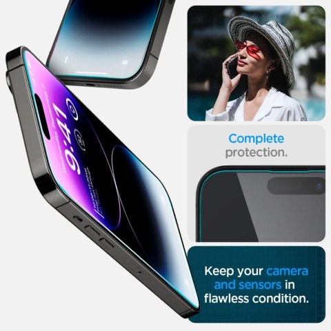 SZKŁO HARTOWANE SPIGEN GLAS.TR "EZ FIT" 2-PACK IPHONE 14 PRO MAX CLEAR Spigen