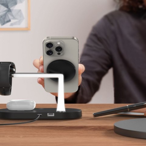 TECH-PROTECT A12 3IN1 MAGNETIC MAGSAFE WIRELESS CHARGER BLACK Tech-Protect