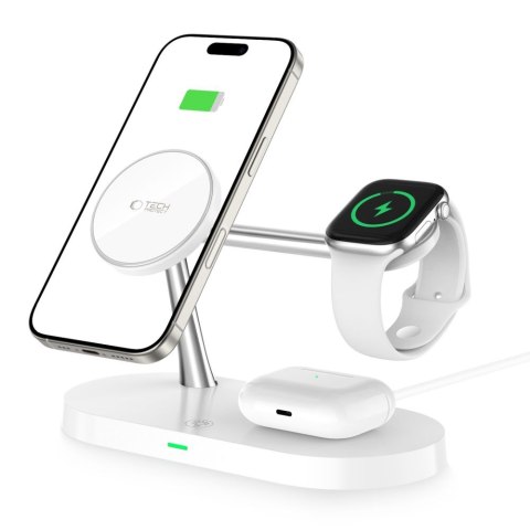 TECH-PROTECT A12 3IN1 MAGNETIC MAGSAFE WIRELESS CHARGER WHITE Tech-Protect