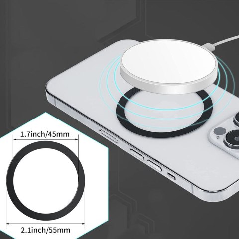TECH-PROTECT MAGMAT MAGSAFE UNIVERSAL MAGNETIC RING 2-PACK BLACK & SILVER Tech-Protect