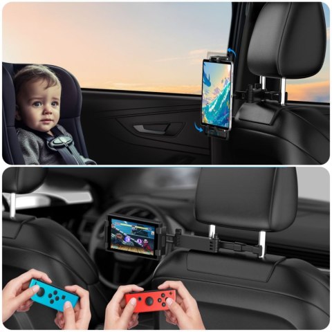 TECH-PROTECT V1 STRETCHABLE HEADREST CAR MOUNT FOR TABLET BLACK Tech-Protect