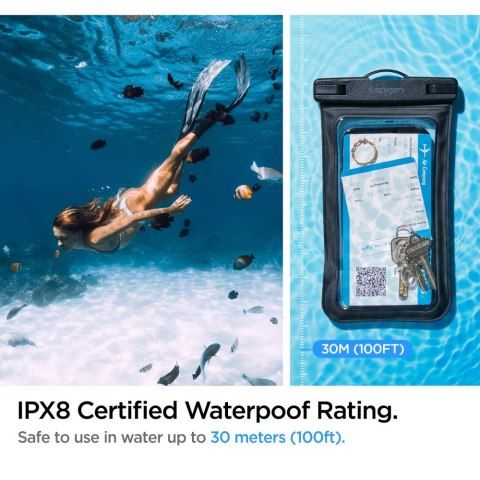 SPIGEN A601 UNIVERSAL WATERPROOF CASE 2-PACK BLACK Spigen