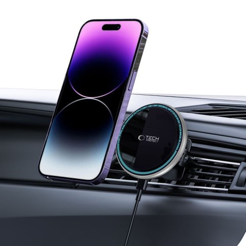 TECH-PROTECT A2 MAGNETIC MAGSAFE VENT CAR MOUNT WIRELESS CHARGER 15W BLACK Tech-Protect