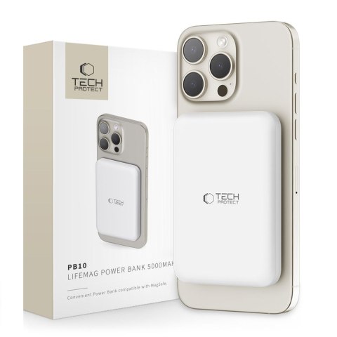 TECH-PROTECT PB10 LIFEMAG MAGSAFE POWER BANK 5000MAH WHITE Tech-Protect