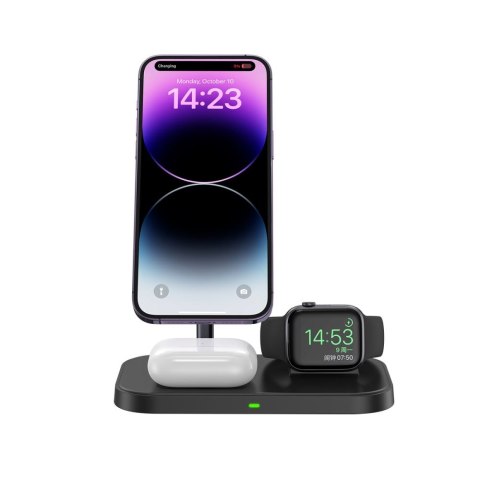 TECH-PROTECT QI15W-A22 3IN1 MAGNETIC MAGSAFE WIRELESS CHARGER BLACK Tech-Protect