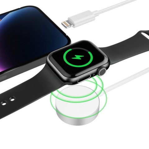 TECH-PROTECT ULTRABOOST 2IN1 MAGNETIC CHARGING CABLE & LIGHTNING 150CM APPLE WATCH WHITE Tech-Protect