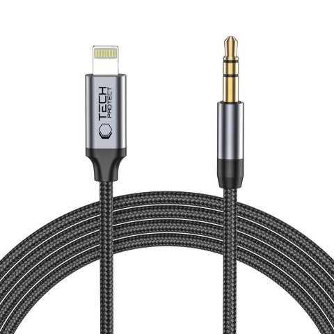 TECH-PROTECT ULTRABOOST LIGHTNING TO AUX MINI JACK 3.5MM CABLE 100CM BLACK Tech-Protect