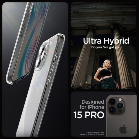 SPIGEN ULTRA HYBRID IPHONE 15 PRO FROST CLEAR Spigen