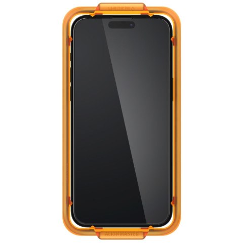 SZKŁO HARTOWANE SPIGEN ALM GLASS FC 2-PACK IPHONE 15 BLACK Spigen