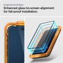 SZKŁO HARTOWANE SPIGEN ALM GLASS FC 2-PACK IPHONE 15 BLACK Spigen