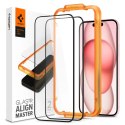 SZKŁO HARTOWANE SPIGEN ALM GLASS FC 2-PACK IPHONE 15 PLUS BLACK Spigen