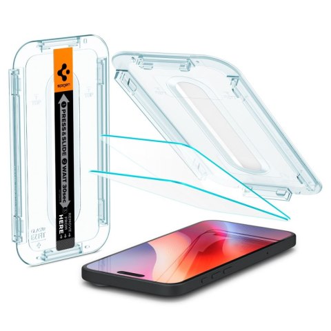 SZKŁO HARTOWANE SPIGEN GLAS.TR "EZ FIT" 2-PACK IPHONE 15 / 16 CLEAR Spigen