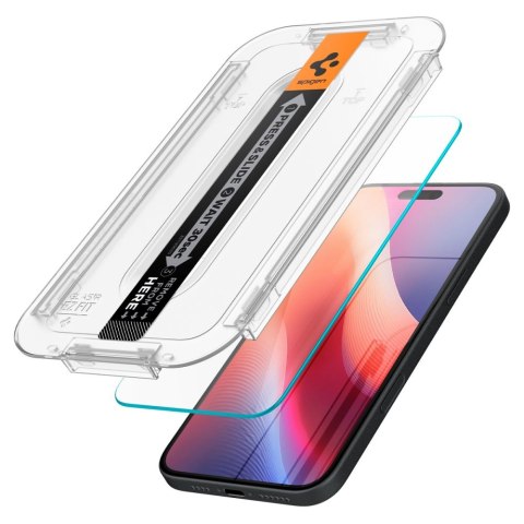 SZKŁO HARTOWANE SPIGEN GLAS.TR "EZ FIT" 2-PACK IPHONE 15 / 16 CLEAR Spigen
