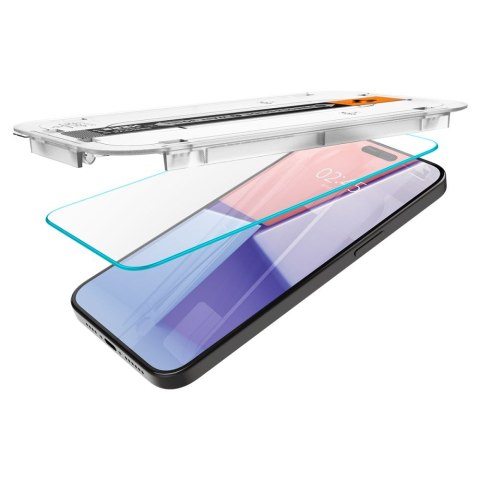 SZKŁO HARTOWANE SPIGEN GLAS.TR "EZ FIT" 2-PACK IPHONE 15 PRO CLEAR Spigen