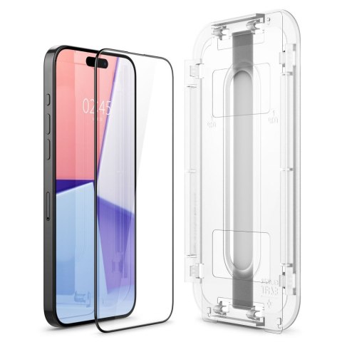 SZKŁO HARTOWANE SPIGEN GLAS.TR "EZ FIT" FC 2-PACK IPHONE 15 PRO BLACK Spigen