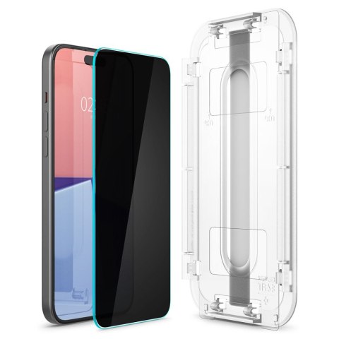 SZKŁO HARTOWANE SPIGEN GLAS.TR "EZ FIT" IPHONE 15 PLUS / 16 PLUS PRIVACY Spigen