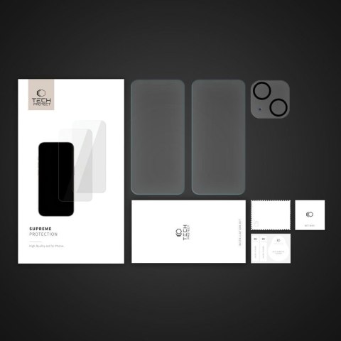 SZKŁO HARTOWANE TECH-PROTECT SUPREME SET 3-PACK IPHONE 15 CLEAR Tech-Protect