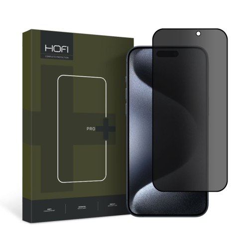 SZKŁO PRYWATYZUJĄCE HOFI ANTI SPY GLASS PRO+ IPHONE 15 PRO MAX PRIVACY Hofi