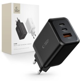 TECH-PROTECT C65W 3-PORT NETWORK CHARGER PD 65W / QC3.0 BLACK Tech-Protect