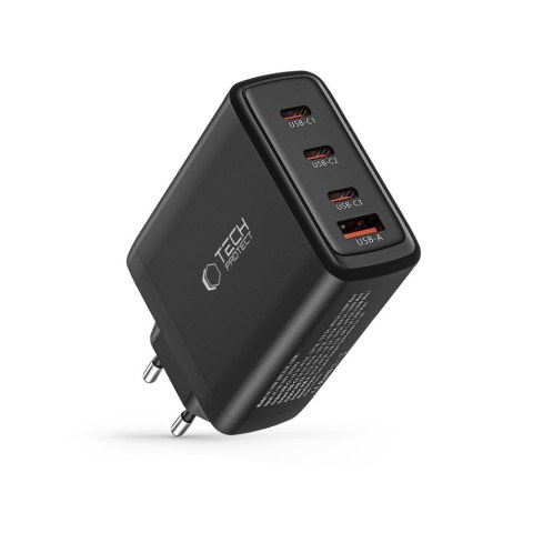 TECH-PROTECT NC100W-GAN 4-PORT NETWORK CHARGER PD 100W / QC3.0 BLACK Tech-Protect