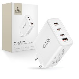 TECH-PROTECT NC100W-GAN 4-PORT NETWORK CHARGER PD 100W / QC3.0 WHITE Tech-Protect