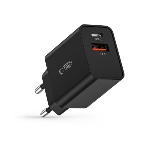 TECH-PROTECT NC30W 2-PORT NETWORK CHARGER PD 30W / QC3.0 BLACK Tech-Protect