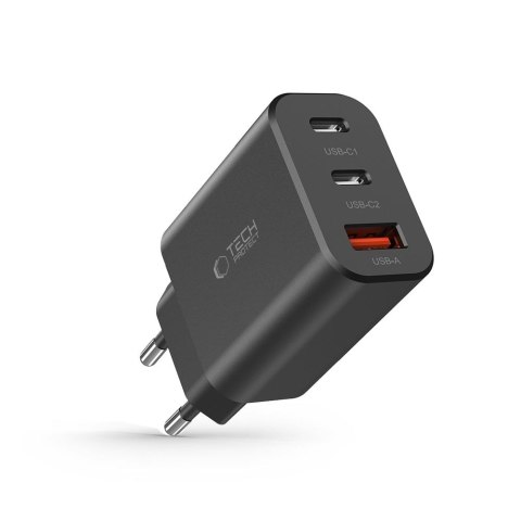 TECH-PROTECT NC30W 3-PORT NETWORK CHARGER PD 30W / QC3.0 BLACK Tech-Protect