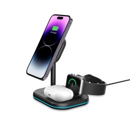 TECH-PROTECT QI15W-A27 3IN1 MAGNETIC MAGSAFE WIRELESS CHARGER BLACK Tech-Protect
