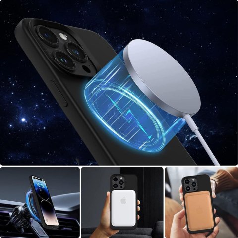 TECH-PROTECT SILICONE MAGSAFE IPHONE 15 MATTE BLACK Tech-Protect