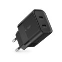 TECH-PROTECT C20W 2-PORT NETWORK CHARGER PD 20W BLACK Tech-Protect