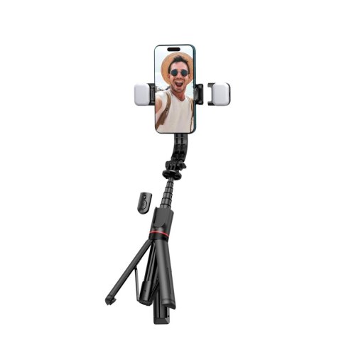 TECH-PROTECT L05S BLUETOOTH SELFIE STICK TRIPOD & LED LIGHT BLACK Tech-Protect