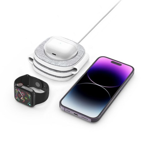TECH-PROTECT QI15W-A32 3IN1 MAGNETIC MAGSAFE WIRELESS CHARGER GREY Tech-Protect