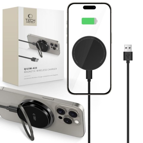 TECH-PROTECT QI15W-A33 MAGNETIC MAGSAFE WIRELESS CHARGER BLACK Tech-Protect