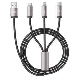 TECH-PROTECT ULTRABOOST 3IN1 LIGHTNING & TYPE-C & MICRO-USB CABLE 3.5A 100CM GREY Tech-Protect