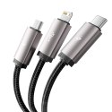 TECH-PROTECT ULTRABOOST 3IN1 LIGHTNING & TYPE-C & MICRO-USB CABLE 3.5A 100CM GREY Tech-Protect