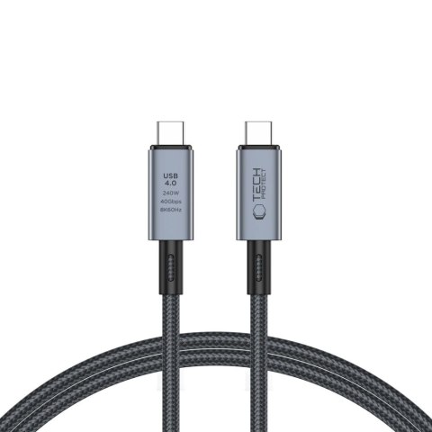 TECH-PROTECT ULTRABOOST MAX USB 4.0 8K 40GBPS TYPE-C CABLE PD 240W 100CM GREY Tech-Protect