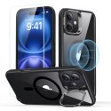 ESR CLASSIC HYBRID KICKSTAND HALOLOCK MAGSAFE & TEMPERED GLASS IPHONE 16 CLEAR/BLACK ESR