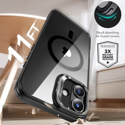 ESR CLASSIC HYBRID KICKSTAND HALOLOCK MAGSAFE & TEMPERED GLASS IPHONE 16 CLEAR/BLACK ESR