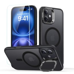 ESR CLASSIC HYBRID KICKSTAND HALOLOCK MAGSAFE & TEMPERED GLASS IPHONE 16 FROSTED BLACK ESR