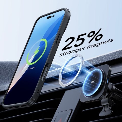 ESR CLASSIC HYBRID KICKSTAND HALOLOCK MAGSAFE & TEMPERED GLASS IPHONE 16 FROSTED BLACK ESR